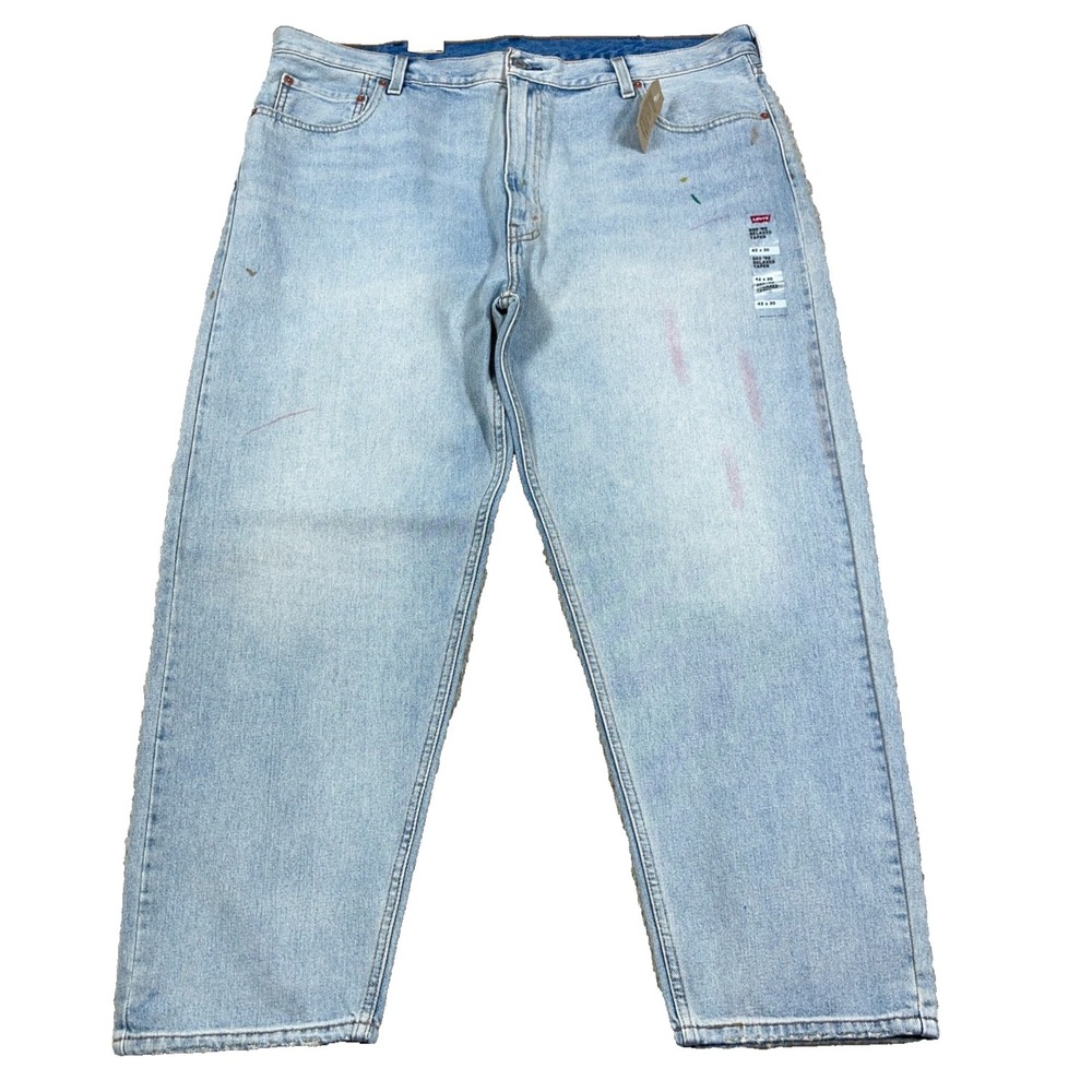 Levis 550 Jeans Men 42x30 '92 Relaxed Fit Tapered Leg Baggy Paint Spots Light